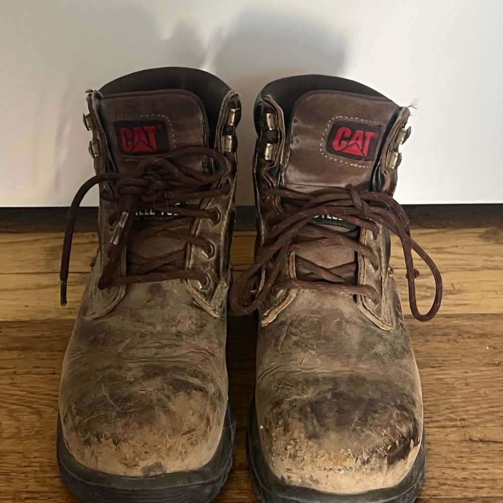 Caterpillar Steel-Toe Work Boots – Used, Size 8.5